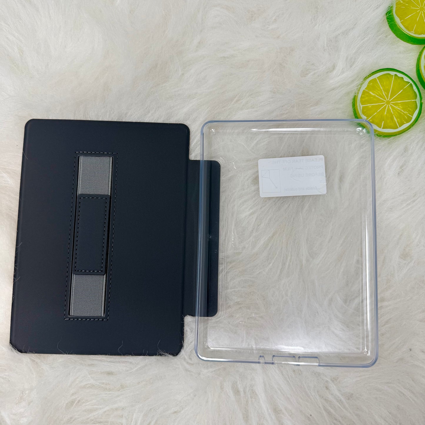 inside kindle paperwhite case with hand strap and magnetic cover