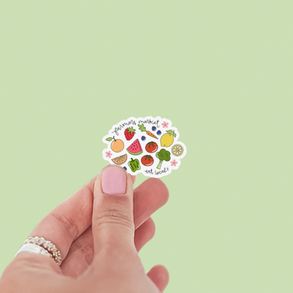 Farmers Market Produce Vinyl Sticker