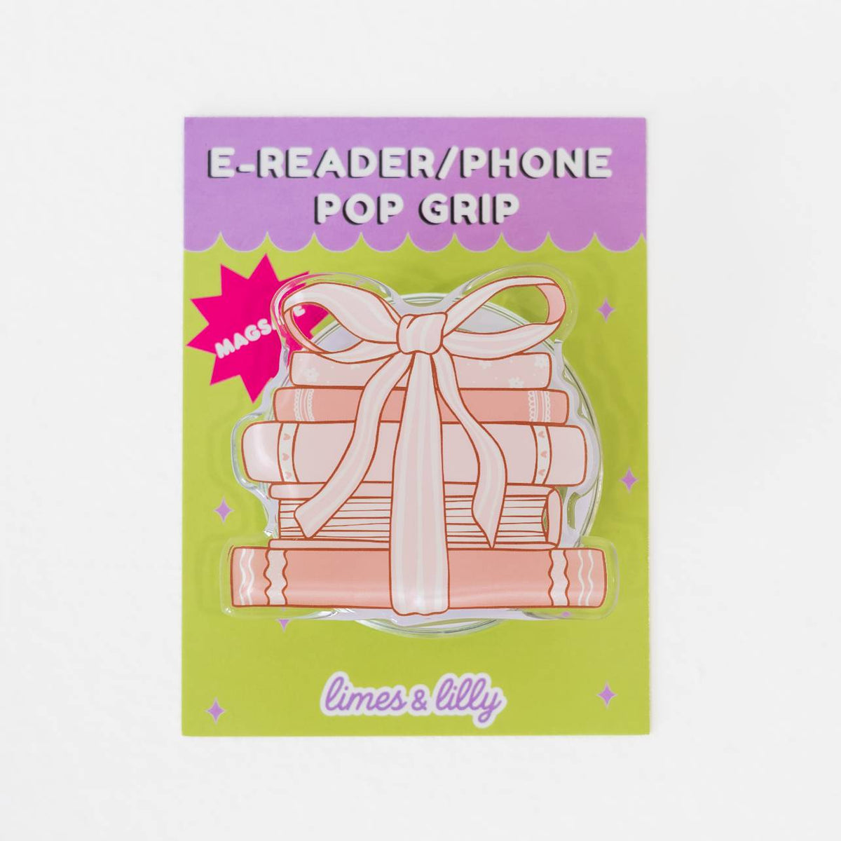 Book Lover Coquette Bow MagSafe Kindle & Phone Grip