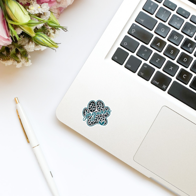 Jacksonville Jaguars Jags Cute Football Paw Print Vinyl