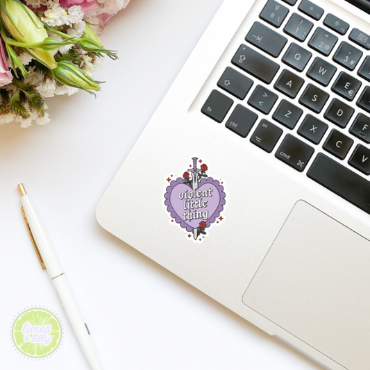 Violent Little Thing Heart Sword Vinyl Sticker