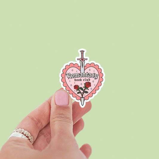 Romantasy Book Club Heart Vinyl Sticker