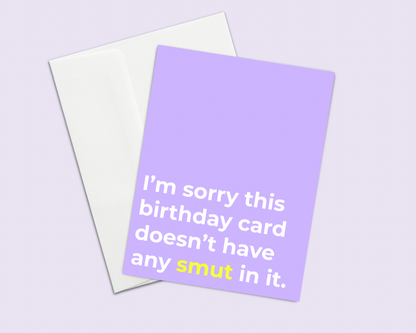 Funny Smut Reader Birthday Card | Greeting Card for Readers