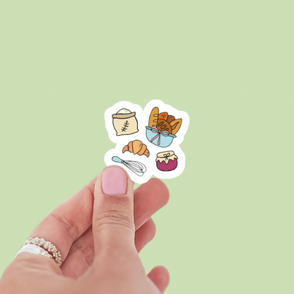 Cute Baking Doodles Vinyl Sticker