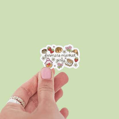 Farmers Market Girly Vinyl Sticker