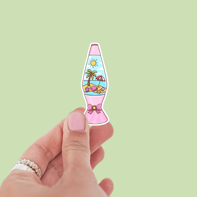 Beach Lava Lamp Summer Nostalgia Vinyl Sticker
