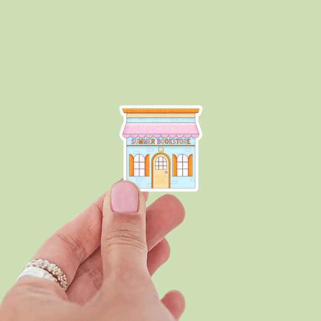 Summer Bookstore Vinyl Sticker
