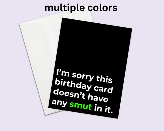 Funny Smut Reader Birthday Card | Greeting Card for Readers