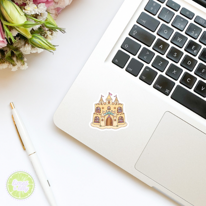 Bookstore Sandcastle Summer Beach Vinyl Sticker