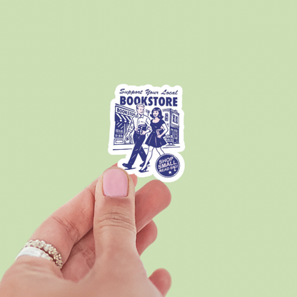 Support Your Local Bookstore Retro Vinyl Sticker