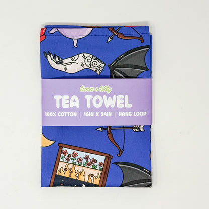 Fantasy Romantasy Reader Tea Towel | Bookish Kitchen Towel