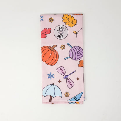 Gilmore Girls Cozy Small Town Fall Tea Towel | Coffee Books Autumn Kitchen Towel