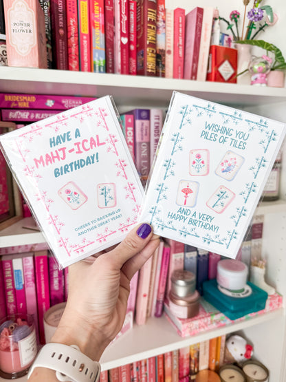 Mahjong Birthday Card – Have a Mahj-ical Birthday A2 Greeting Card