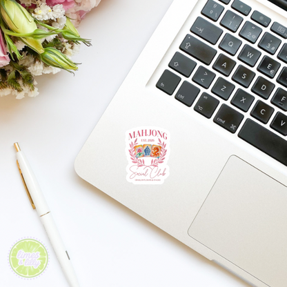 Mahjong Social Club Established 2026 Vinyl Sticker - For