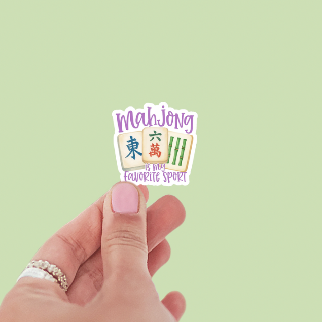 Mahjong is My Favorite Sport Vinyl Sticker