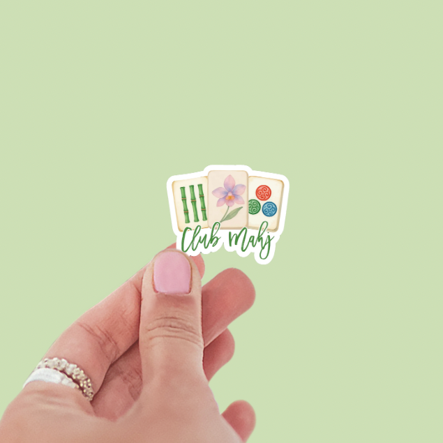 Club Mahj Mahjong Vinyl Sticker