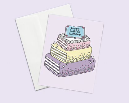 Happy Bookish Birthday Cake Greeting Card