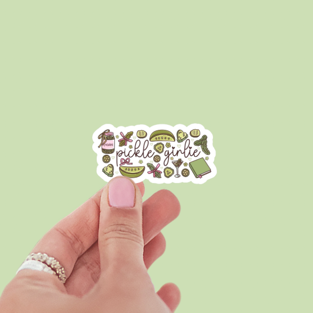 Pickle Girlie Cute Vinyl Sticker