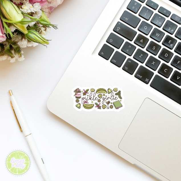 Pickle Girlie Cute Vinyl Sticker