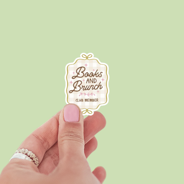 Books and Brunch Club Member Vinyl Sticker