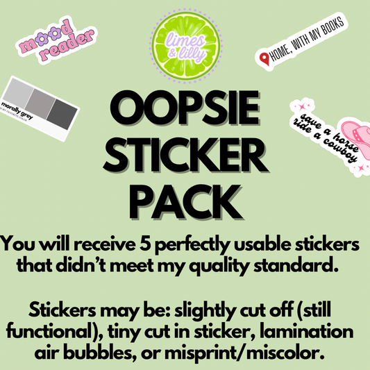 OOPSIE 5 Mystery Vinyl Sticker Pack, Sticker Bundle | Book