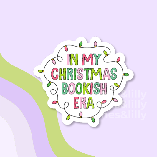 In My Christmas Bookish Era Vinyl Sticker
