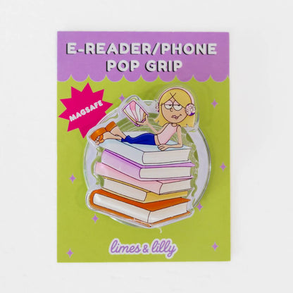 Lizzie Book Stack MagSafe Kindle & Phone Grip