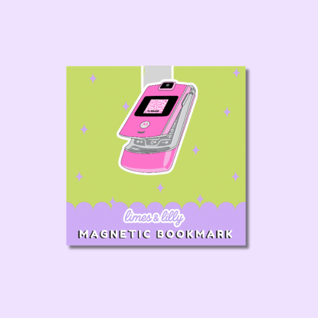 A square decorative magnetic bookmark card with pastel colors, featuring a heart-shaped space design with the words 'Need Space' and the brand name 'limes & lily' printed at the bottom.