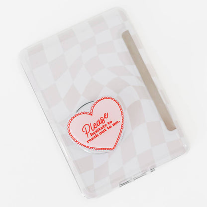 Please Hesitate Heart Pink MagSafe Kindle & Phone Grip
