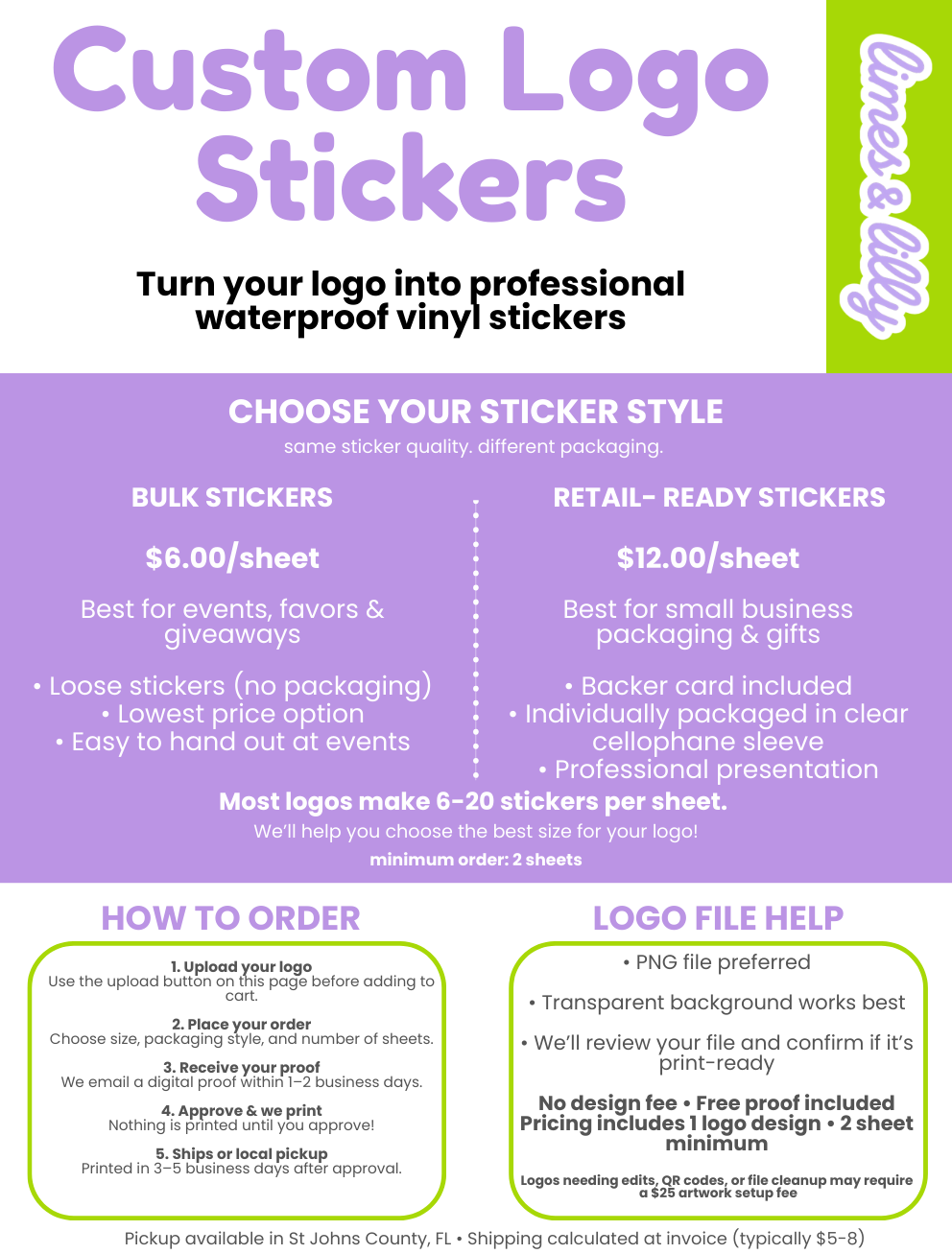 Custom Logo Die-Cut Vinyl Stickers — Upload Your Design