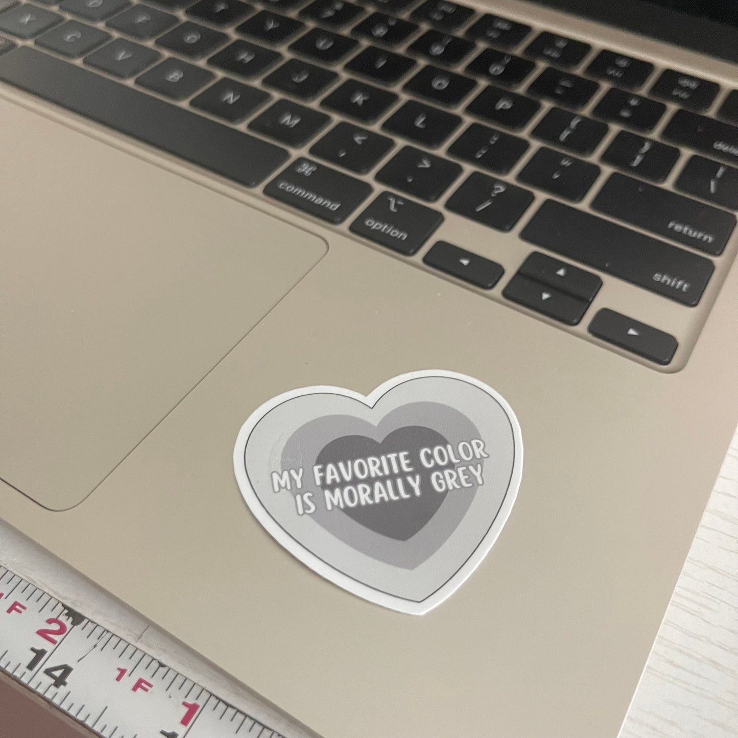 Morally grey heart sticker, bookish stickers, dark romance, book stickers, kindle, laptop, romance reader, smut stickers, bottle