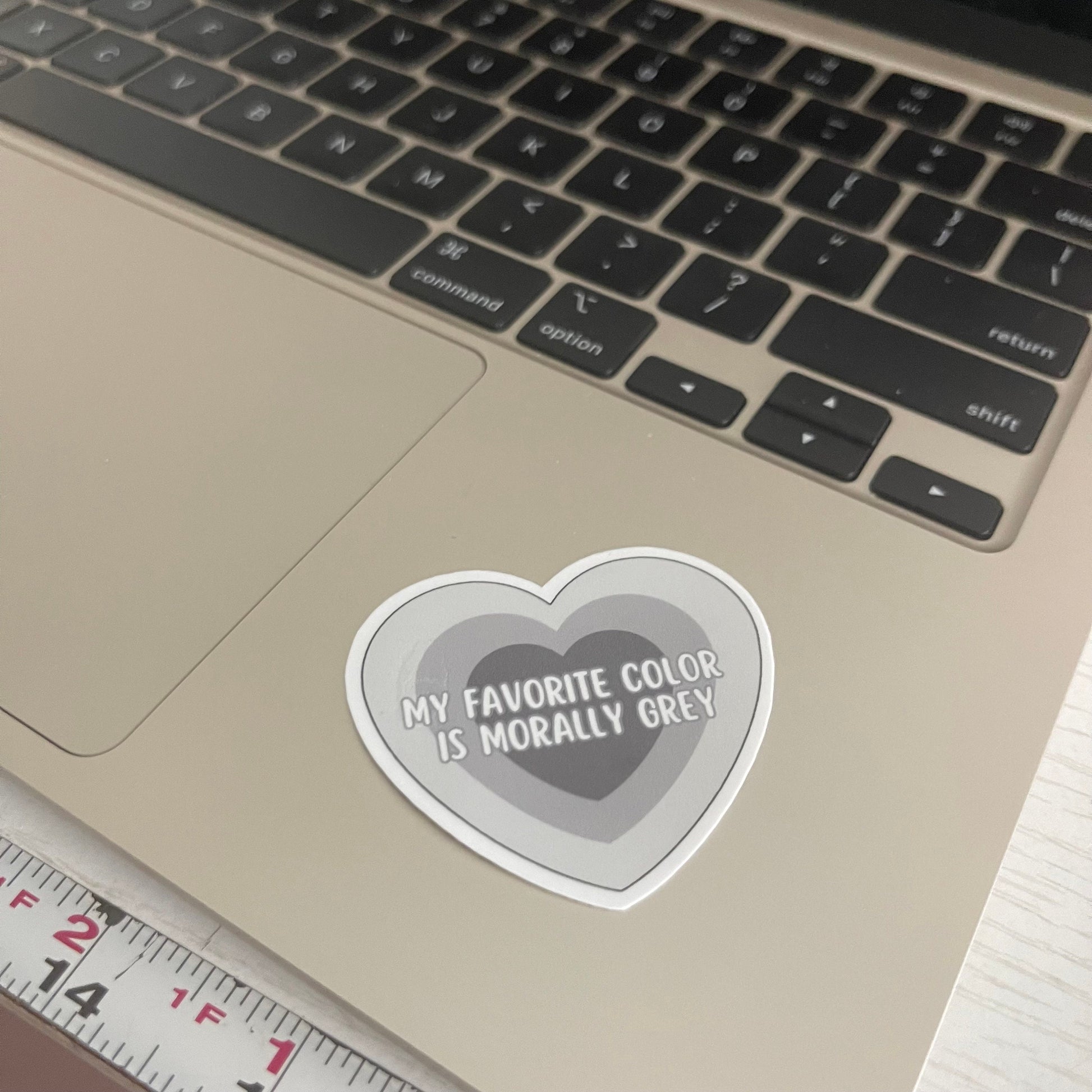 Morally grey heart sticker, bookish stickers, dark romance, book stickers, kindle, laptop, romance reader, smut stickers, bottle