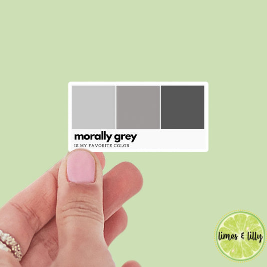 Morally grey paint swatch pantone sticker , morally gray, dark romance, book stickers, kindle stickers, laptop, romance reader, smutty