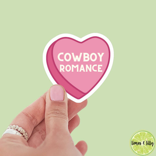 Cowboy romance stickers, cowboy romance era, kindle, romance reader, I love cowboys, booktok, bookish stickers, heart