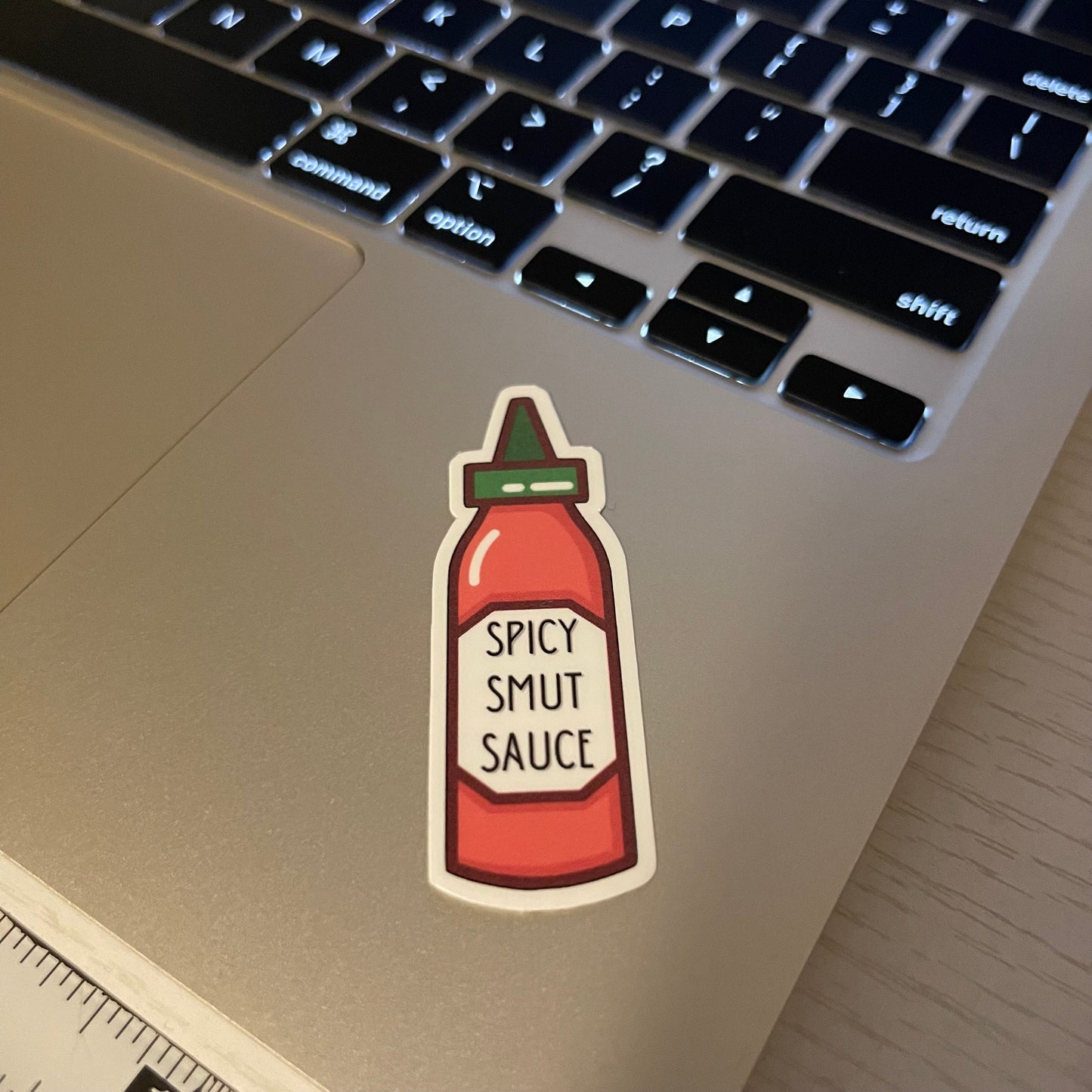 Spicy Smut Hot Sauce bookish stickers, dark romance, book stickers, kindle, laptop, romance reader, smut stickers, smutty, Sriracha