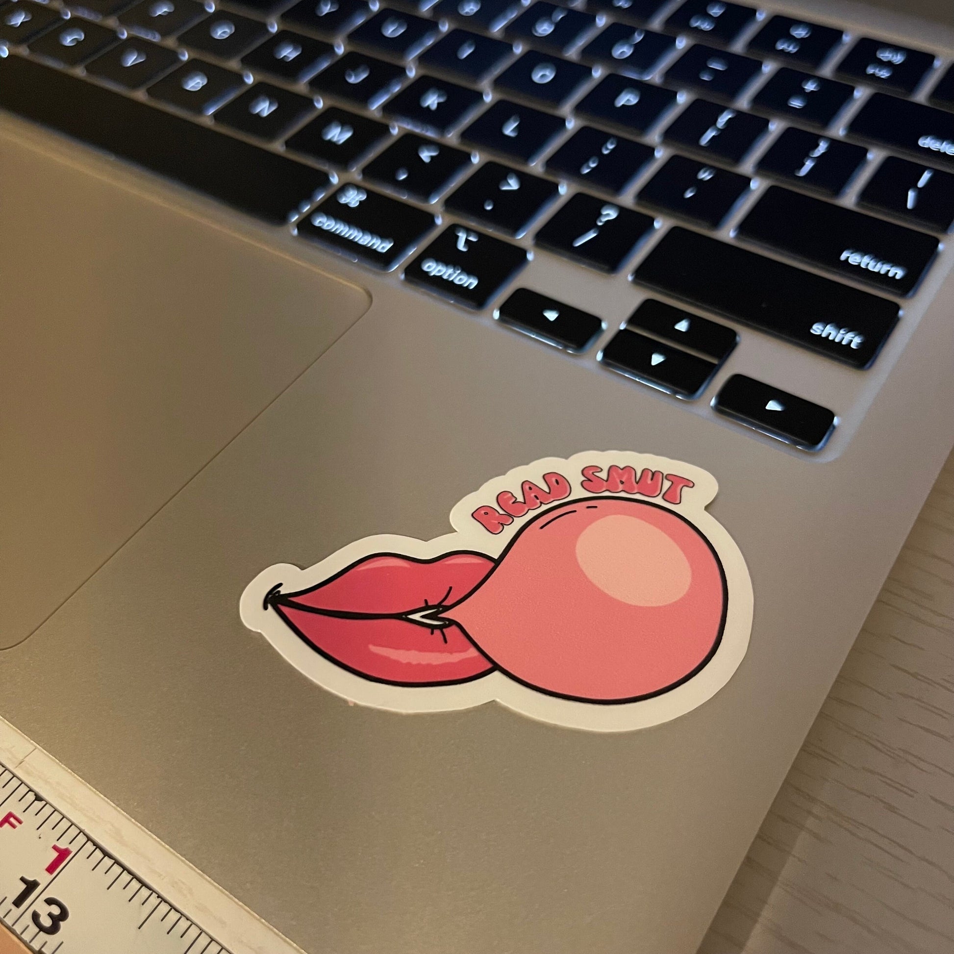 Read SMUT mouth bubble spicy bookish stickers, dark romance, book stickers, kindle, laptop, romance reader, waterproof, smut stickers, smut