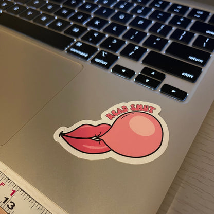 Read SMUT mouth bubble spicy bookish stickers, dark romance, book stickers, kindle, laptop, romance reader, waterproof, smut stickers, smut