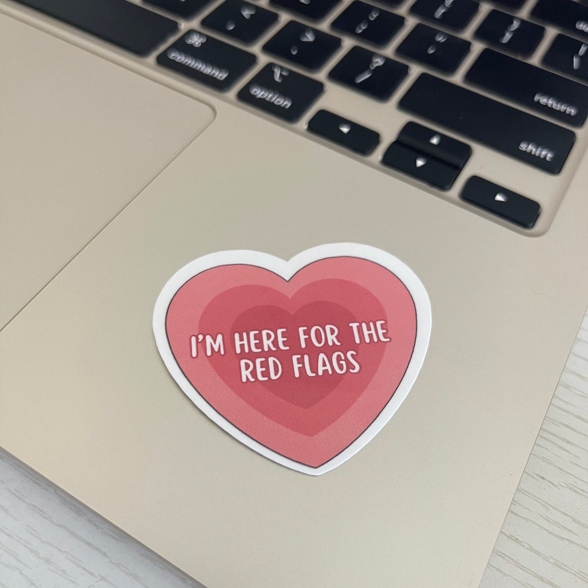 I’m here for the red flags sticker, book stickers, kindle, laptop, romance reader, dark romance, smut stickers, bookish sticker