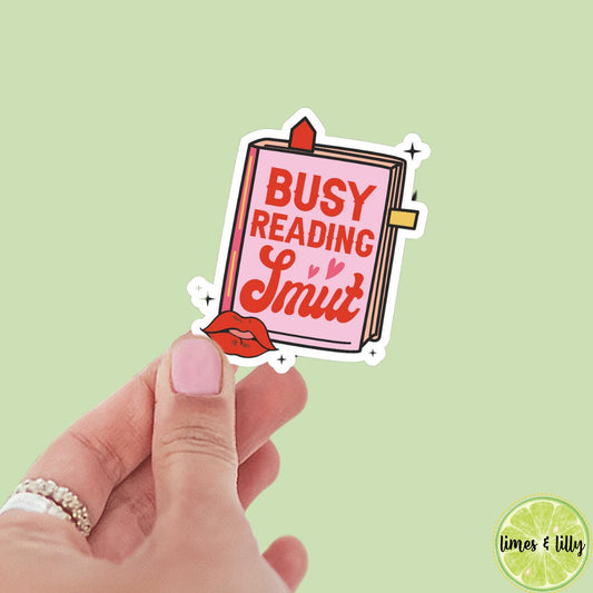 Busy reading smut sticker, book stickers, kindle, laptop, booktok, spicy romance, smut stickers, bookish sticker, dirty books