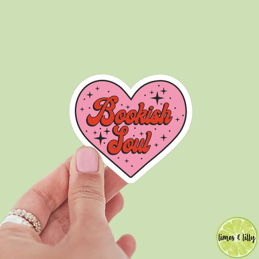 Bookish soul heart sticker, book stickers, kindle, laptop, booktok, spicy romance, smut stickers, bookish sticker, dirty books