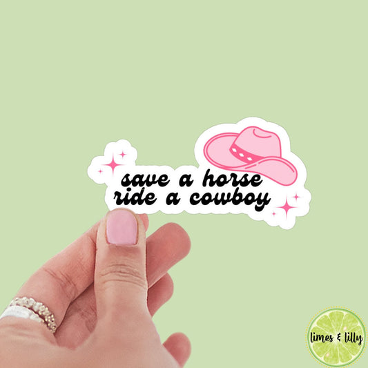 Cowboy romance stickers, cowboy romance era, kindle, romance reader, save a horse, cowboy hat, water bottle, tumbler, bookish stickers