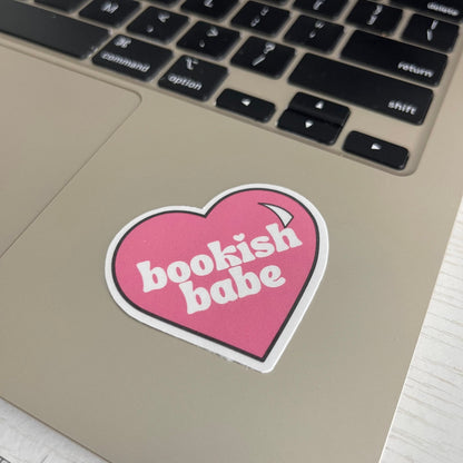 Bookish Babe heart bookish stickers, book lover, book stickers, kindle, laptop, romance reader, booktok, smut stickers, smutty