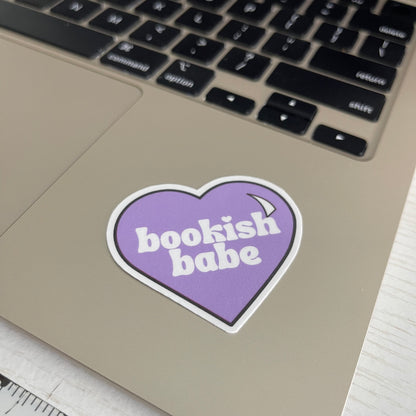 Bookish Babe heart bookish stickers, book lover, book stickers, kindle, laptop, romance reader, booktok, smut stickers, smutty