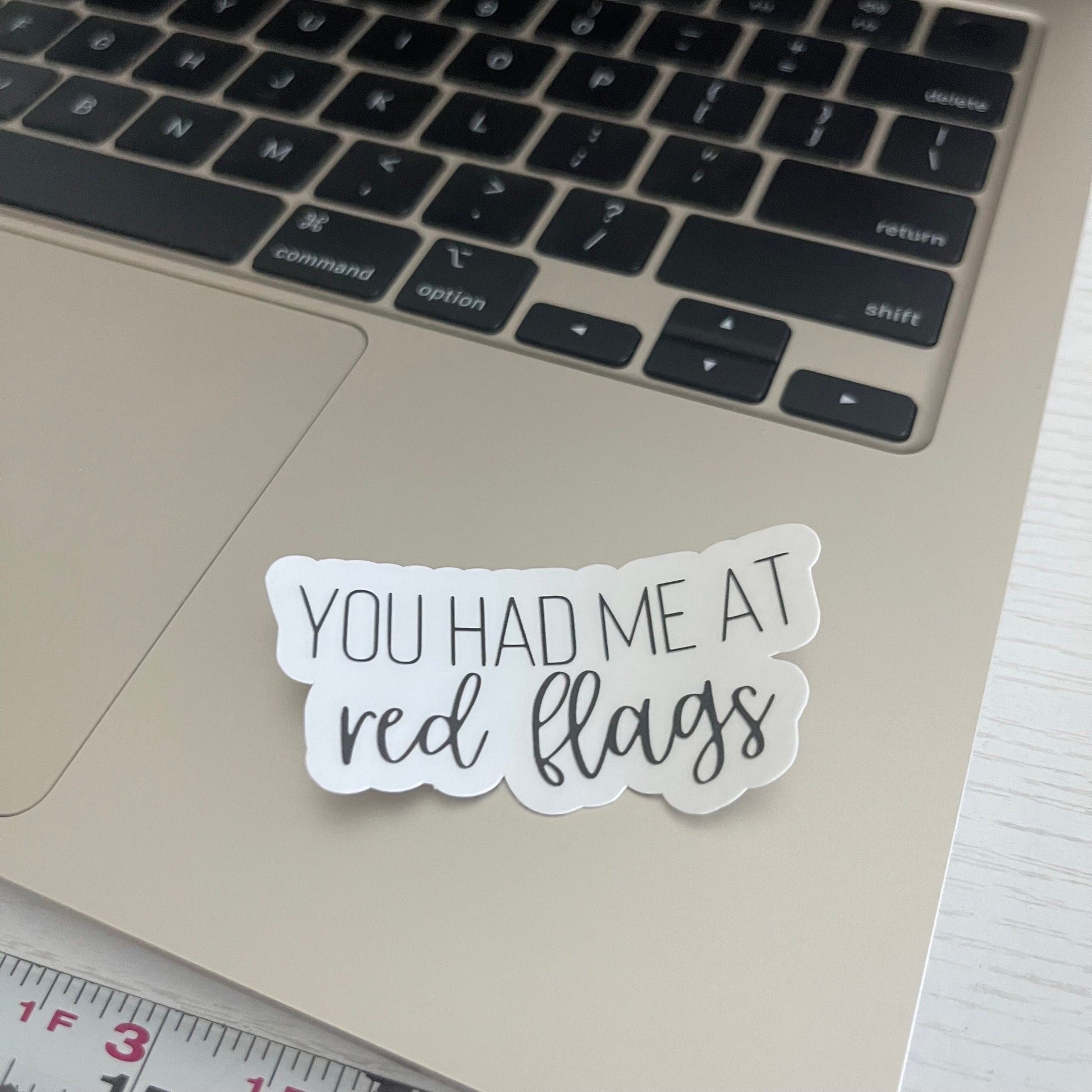 You had me at red flags bookish sticker, book stickers, kindle, laptop, waterproof, romance, bookish sticker, sticker decal, dark romance