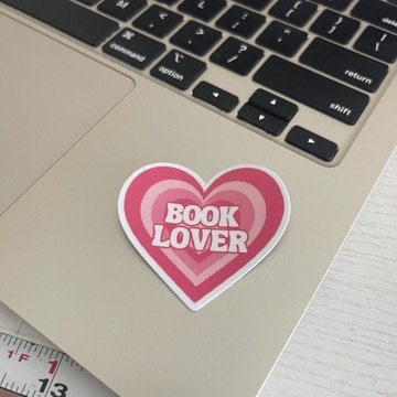 Book Lover heart bookish stickers, romance era, book stickers, kindle, laptop, romance reader, booktok, smut stickers, smutty