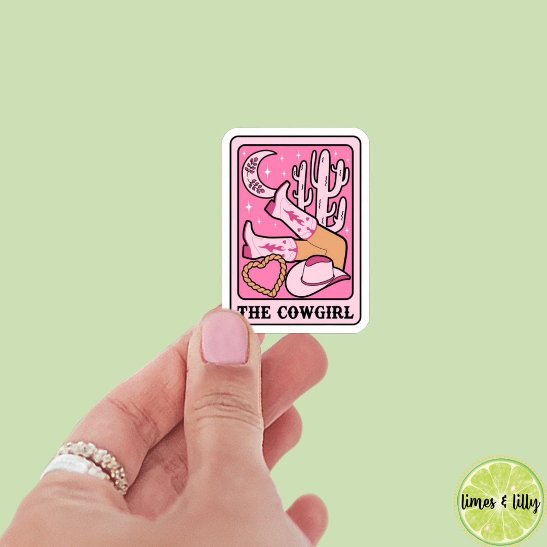 The Cowgirl Tarot Card Sticker book stickers, kindle, laptop, western, spicy romance, bookish sticker, decal, water bottle, cowboy