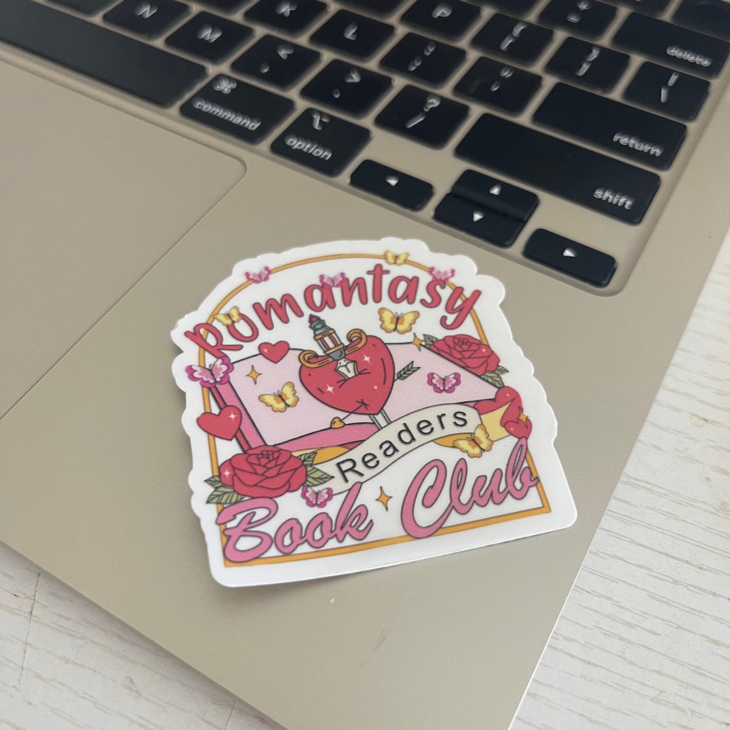 Romantasy Readers book Club sticker, book stickers, kindle, laptop, spicy romance, bookish sticker, decal, water bottle, fantasy