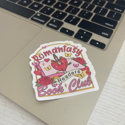 Romantasy Readers book Club sticker, book stickers, kindle, laptop, spicy romance, bookish sticker, decal, water bottle, fantasy