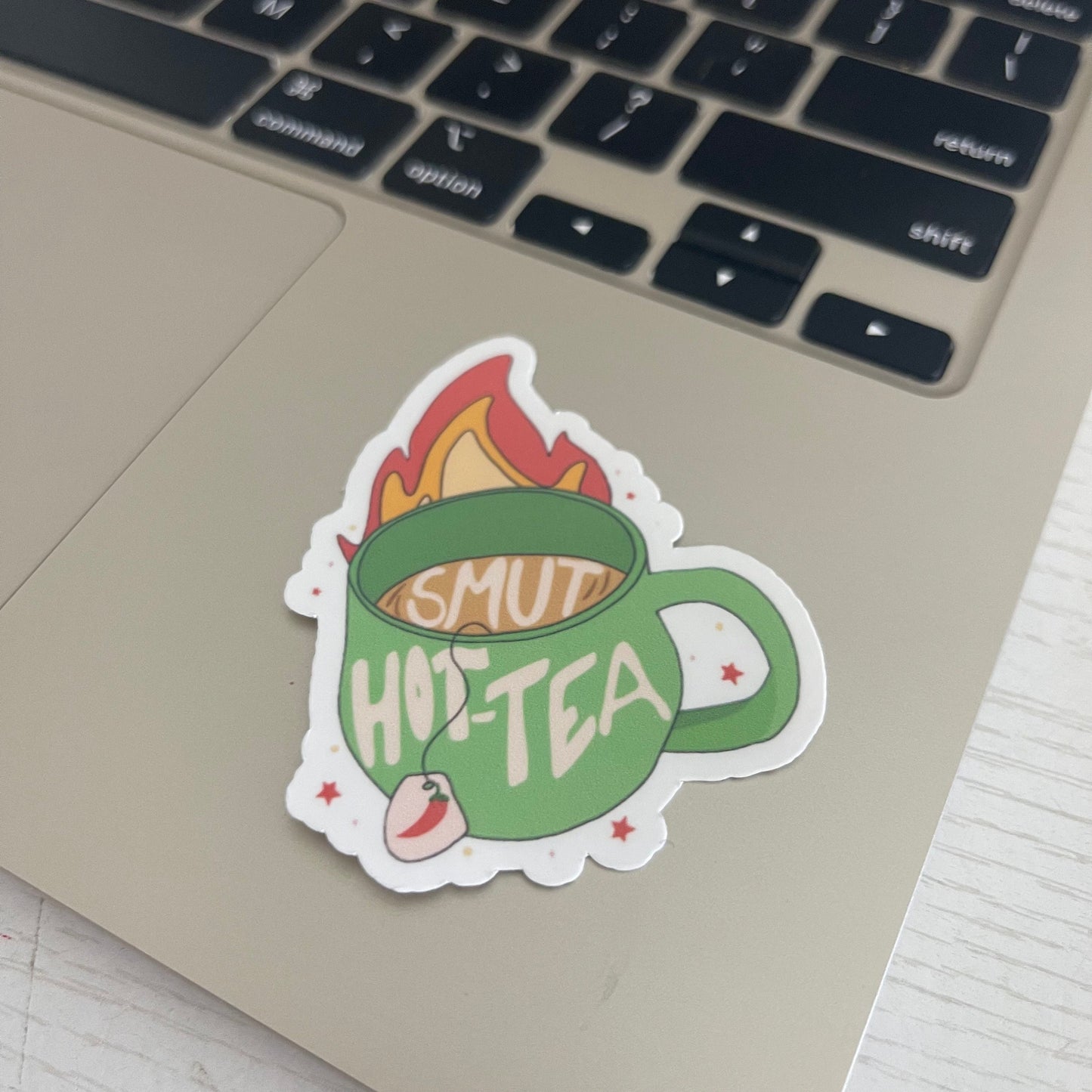Smut Hot Tea sticker, book stickers, kindle, laptop, waterproof, spicy romance, bookish stickers, decal, water bottle, spill the tea