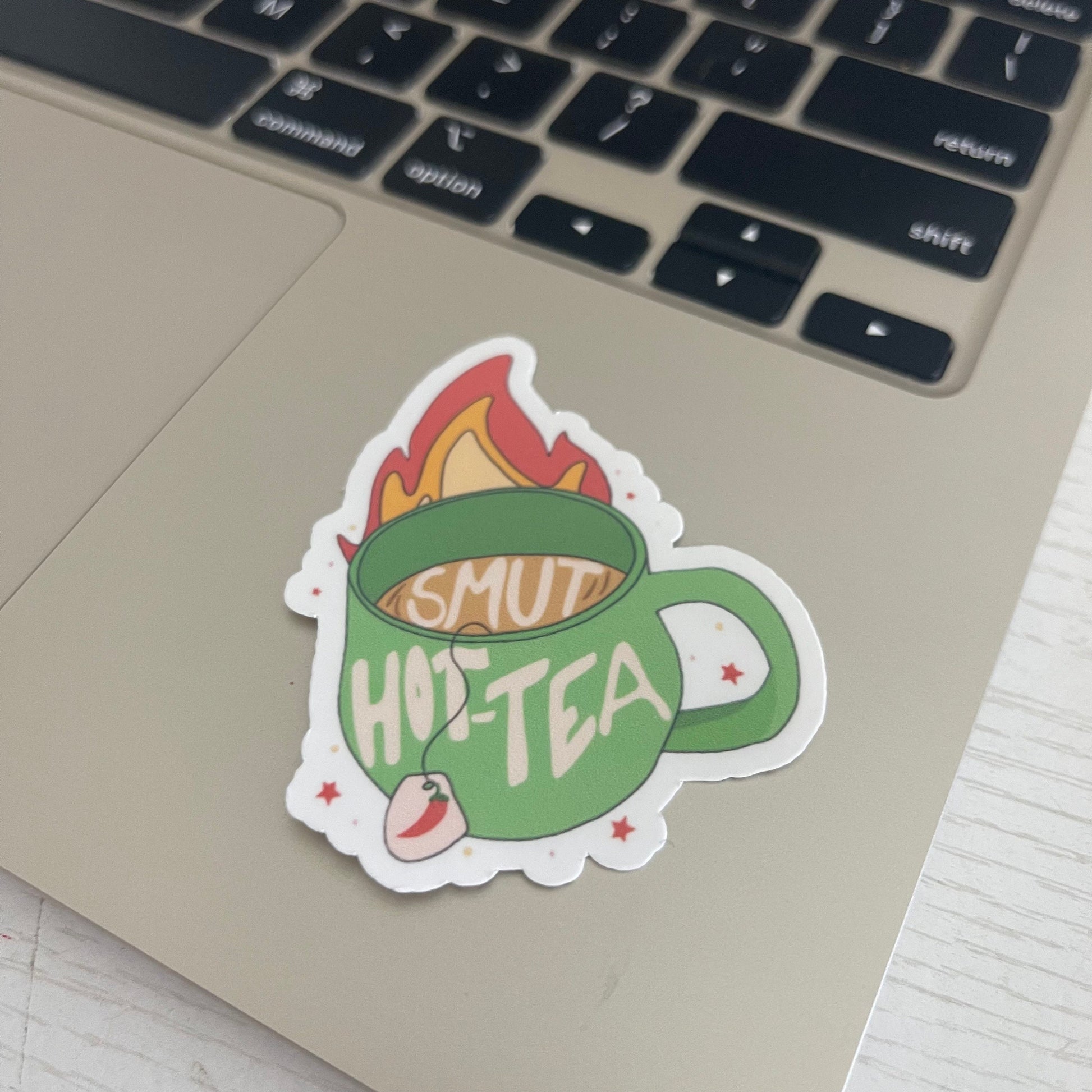 Smut Hot Tea sticker, book stickers, kindle, laptop, waterproof, spicy romance, bookish stickers, decal, water bottle, spill the tea